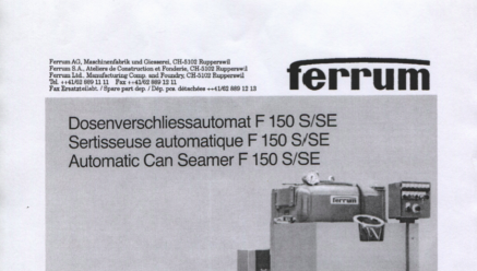 Ferrum Automatic Can Seamer F150 S/SE